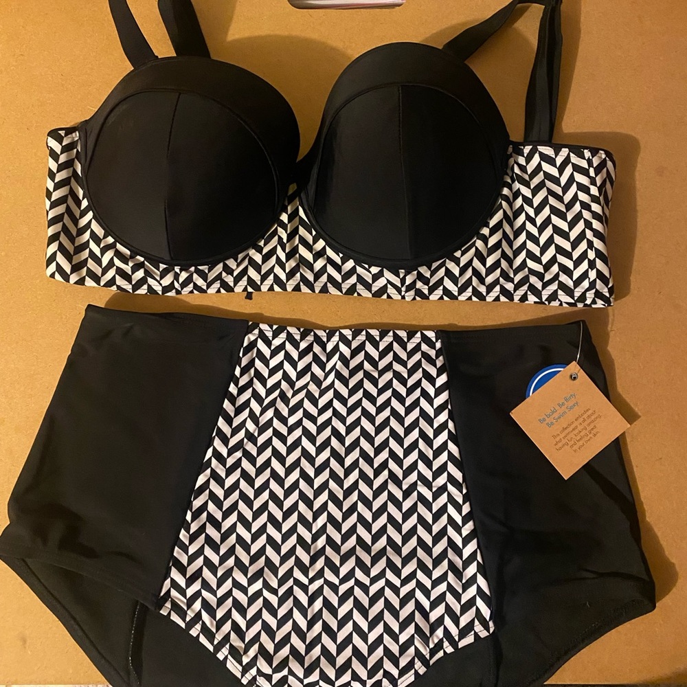 Swimsuits for all size 18 underwire two piece bathing suit